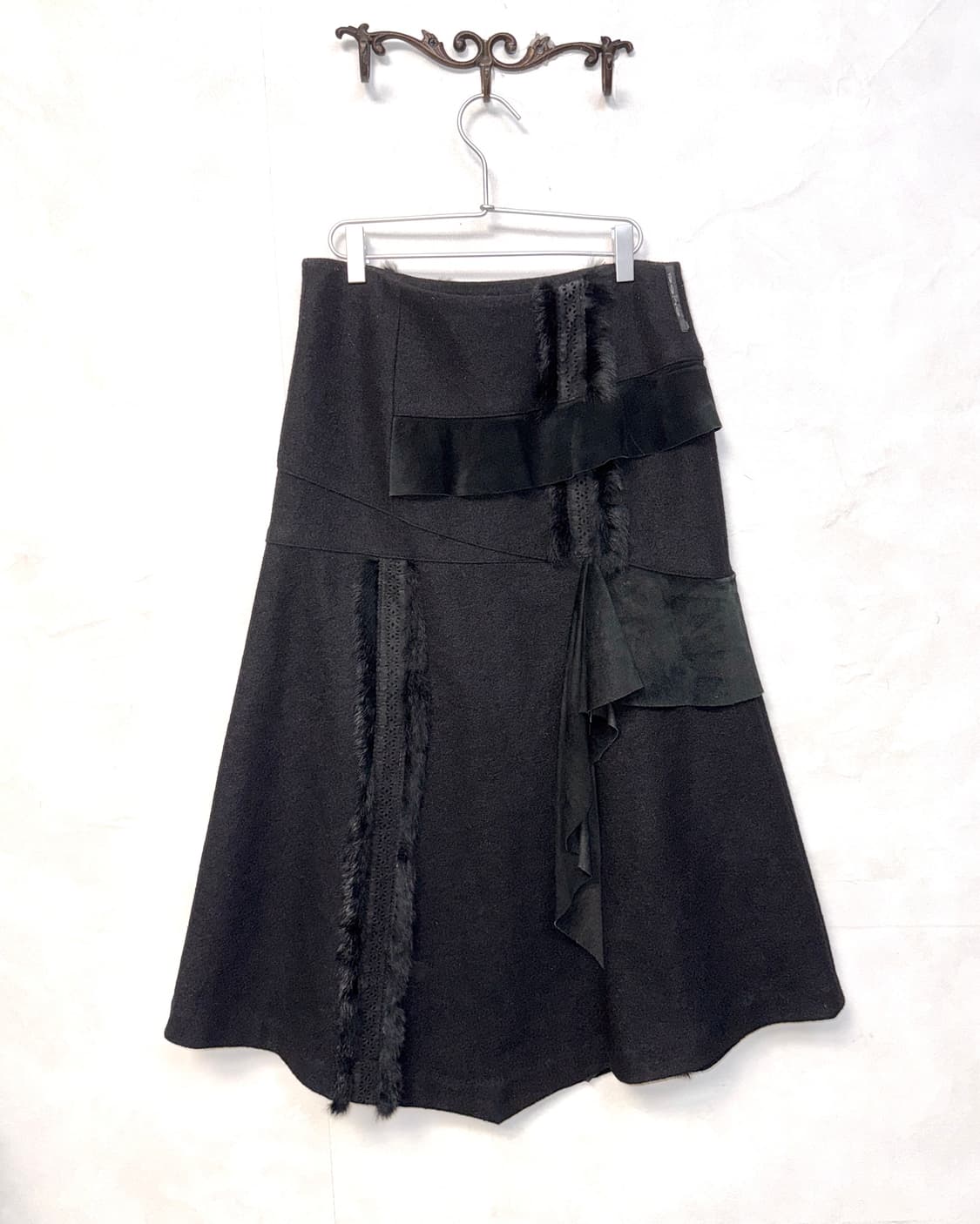 DOHO black pig skin rabbit fur wool sk 상품이미지1