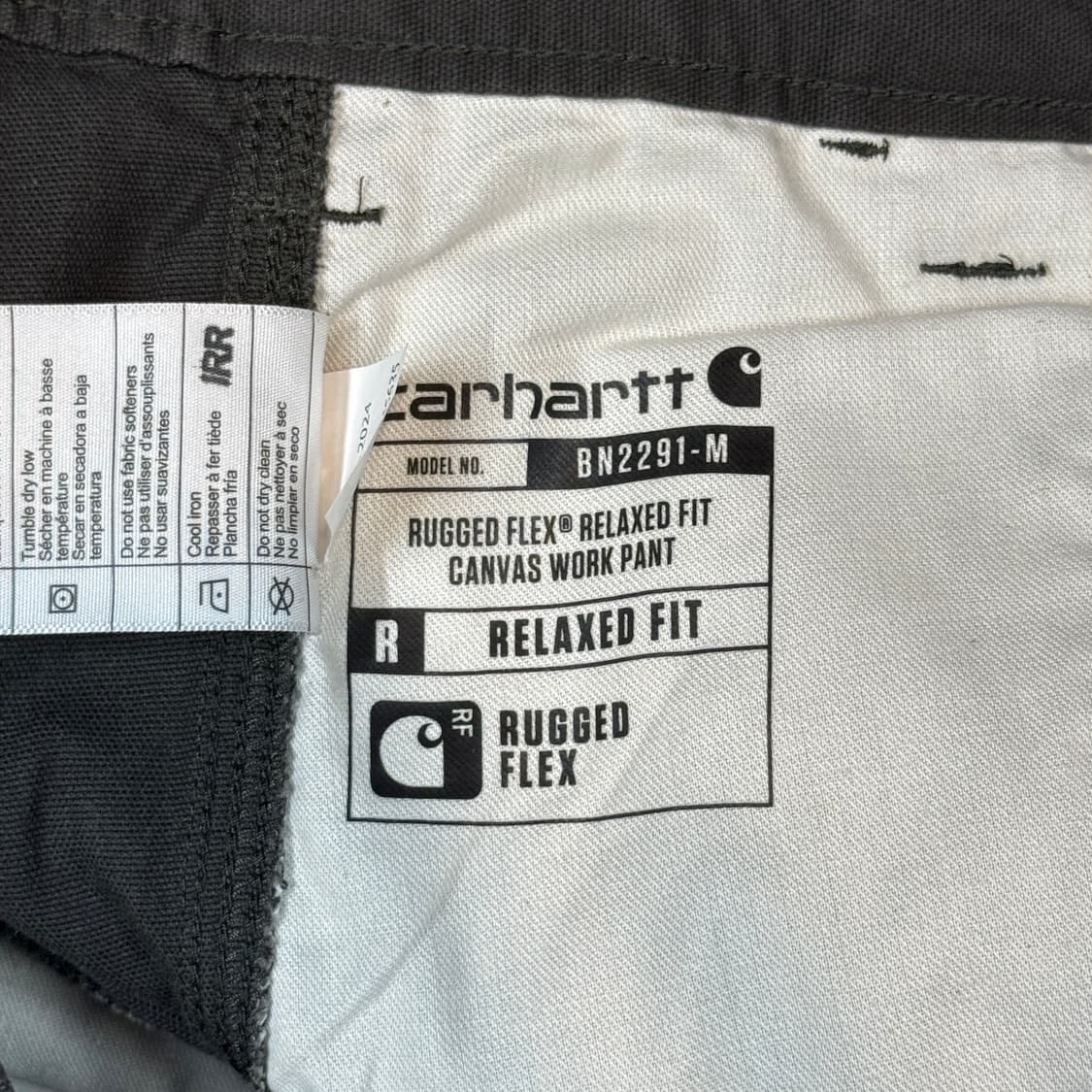 34inch) 칼하트 차콜 그레이 워크 팬츠 릴렉스핏 상품이미지8