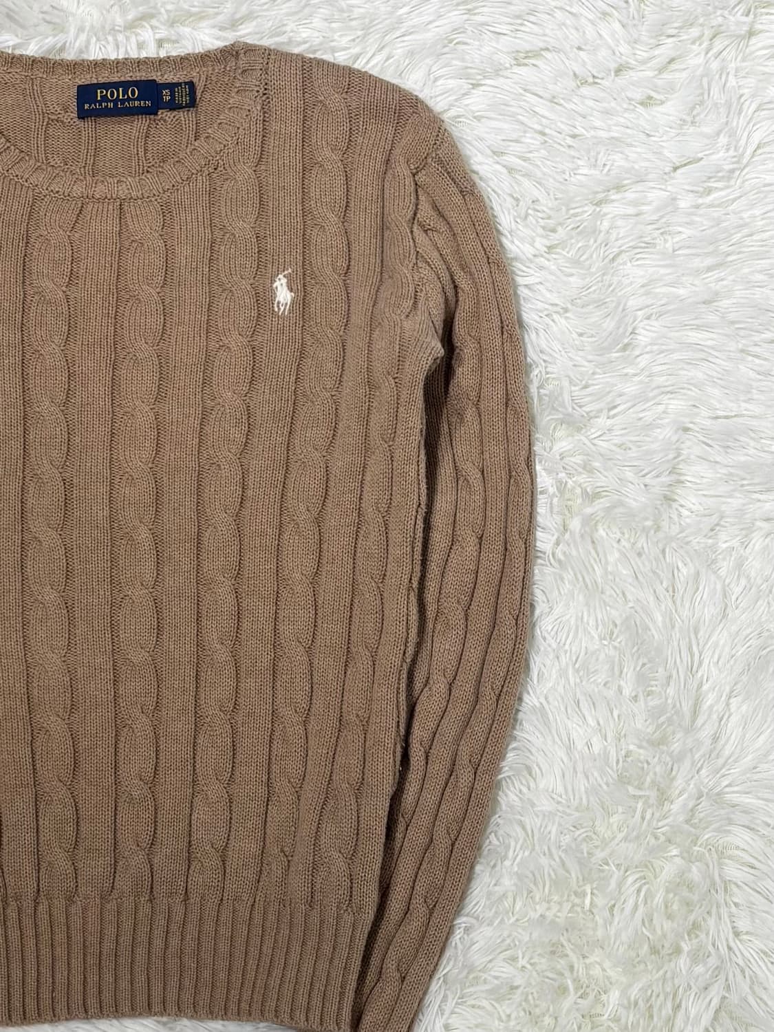 폴로랄프로렌 화이트포니 베이지 케이블 니트 상품이미지5