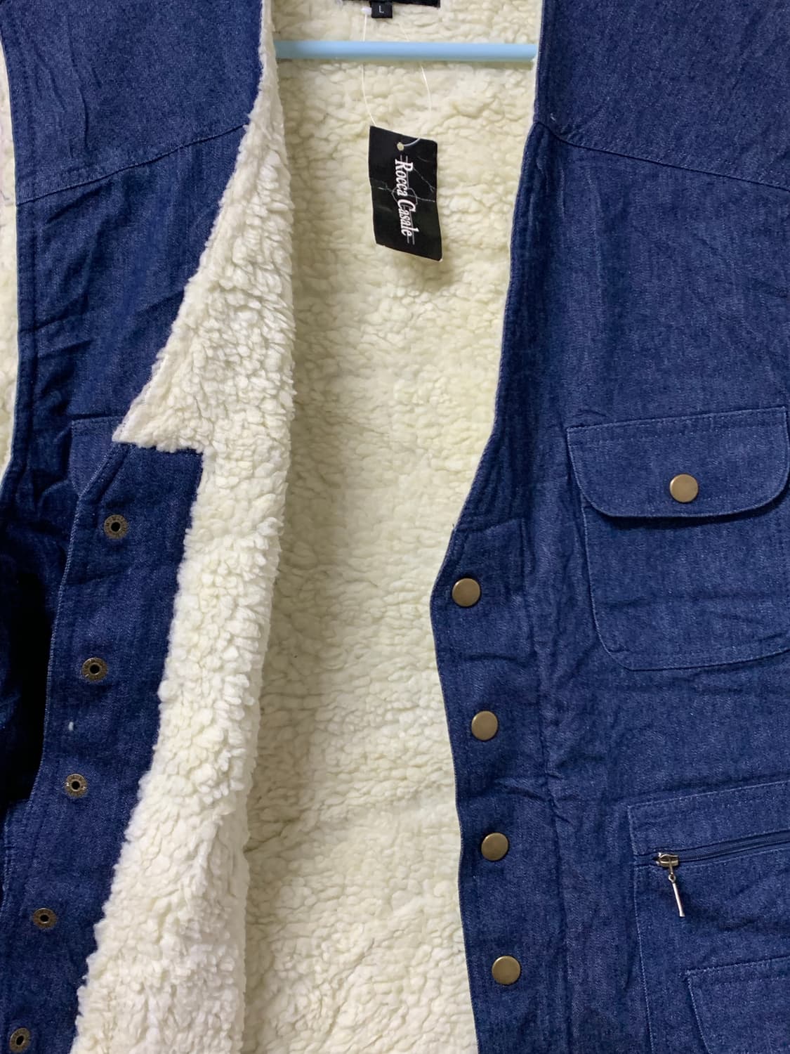 빈티지 양털 청조끼 데님 베스트 상품이미지2