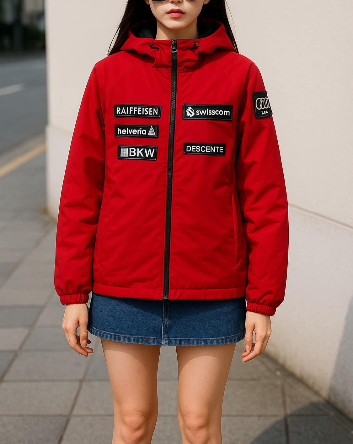 데상트(DESCENTE) 스위스 스키팀 바람막이 자켓_M 상품이미지1