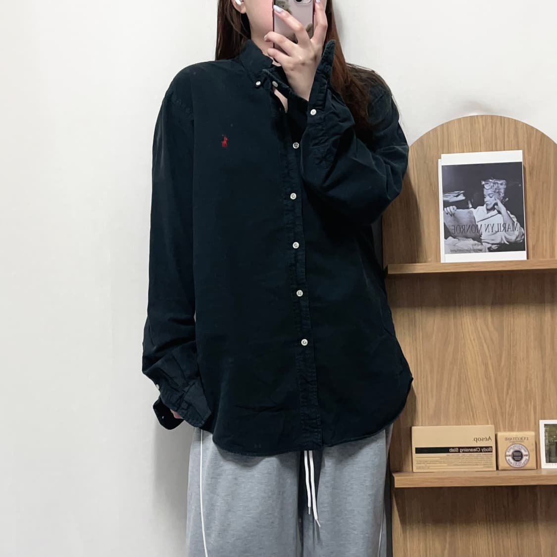 [정품] 폴로 블랙 / 레드포니 셔츠 [ L ] 상품이미지2