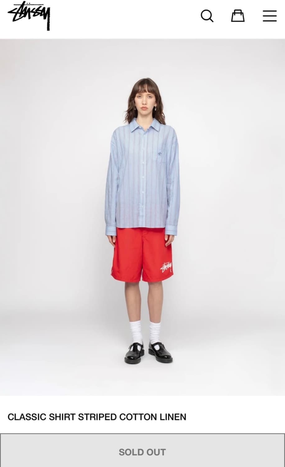 스투시 스트라이프 셔츠 s사이즈 상품이미지1