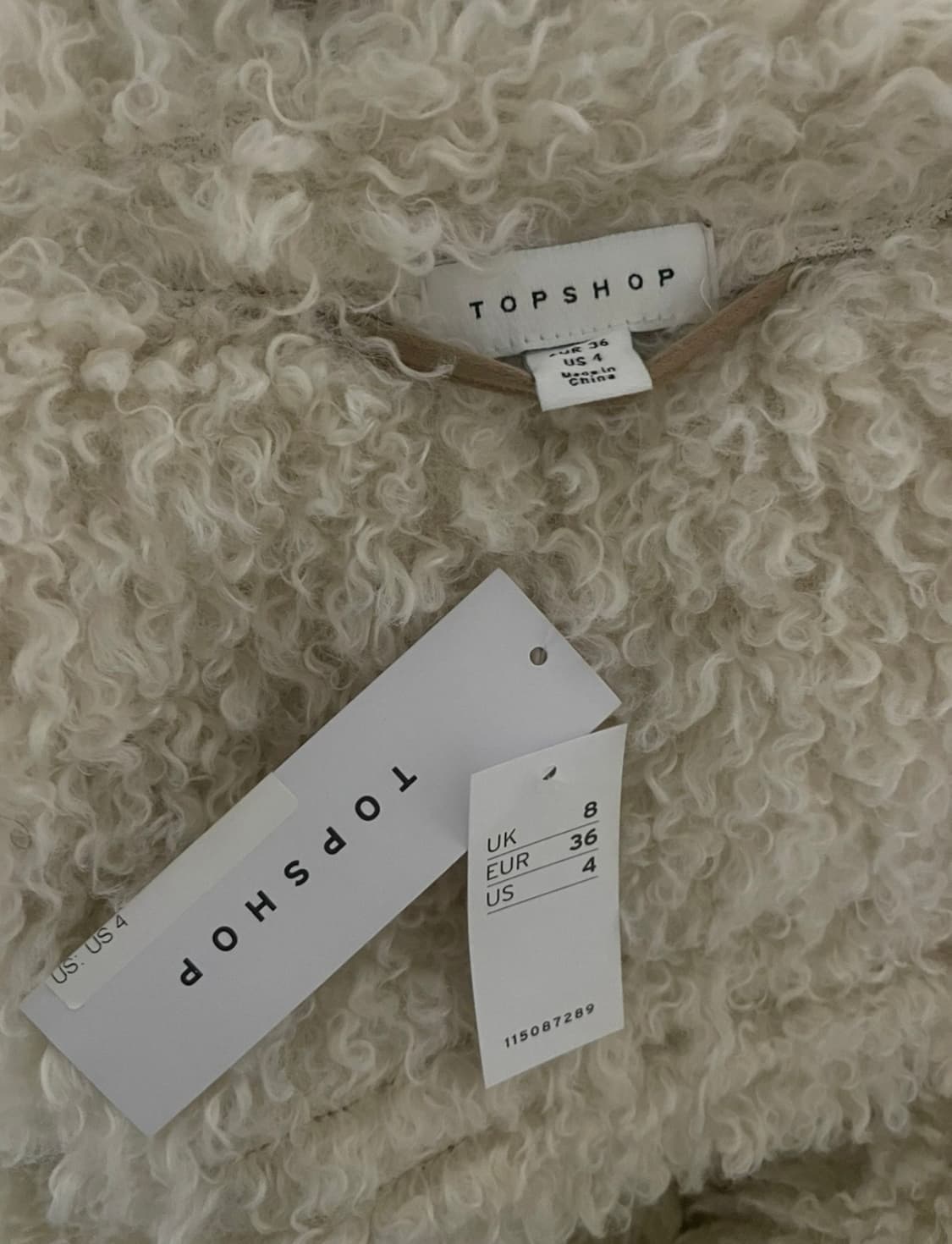 topshop 퍼자켓 아수라 무스탕 새상품 상품이미지5