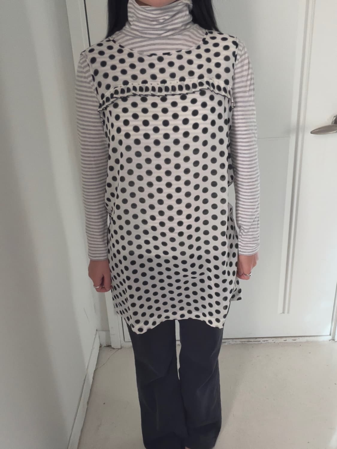 일본빈티지 모리 도트 레이어드 세트 상품이미지2