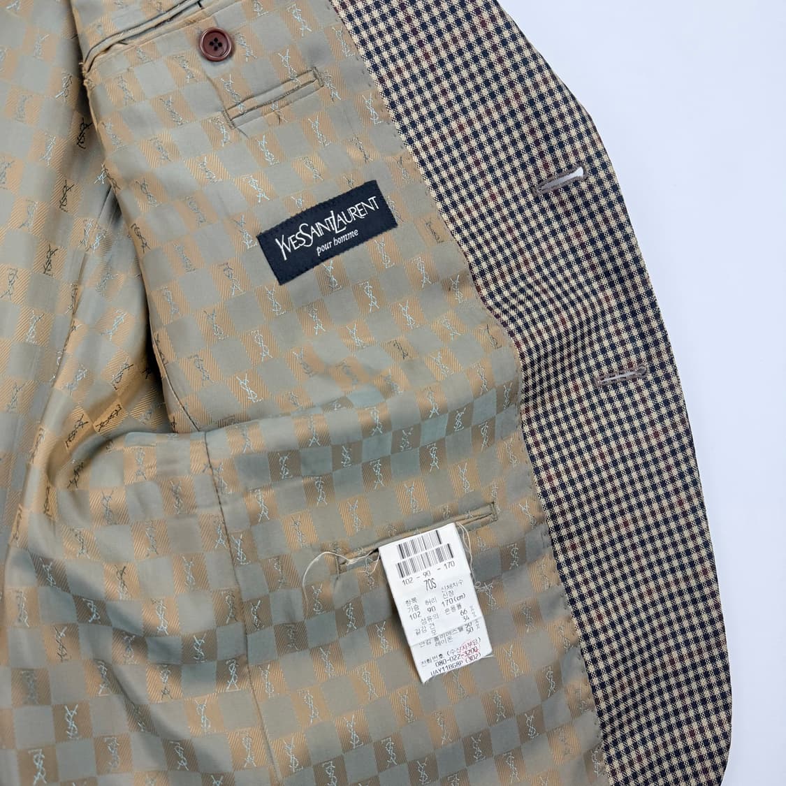 입생로랑 빈티지 체크 블레이저 상품이미지6