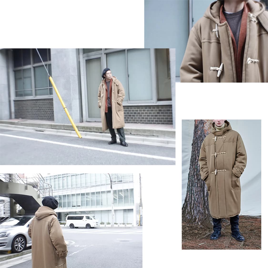 코모리 울 더플코트 베이지 2(100-105)사이즈 상품이미지2