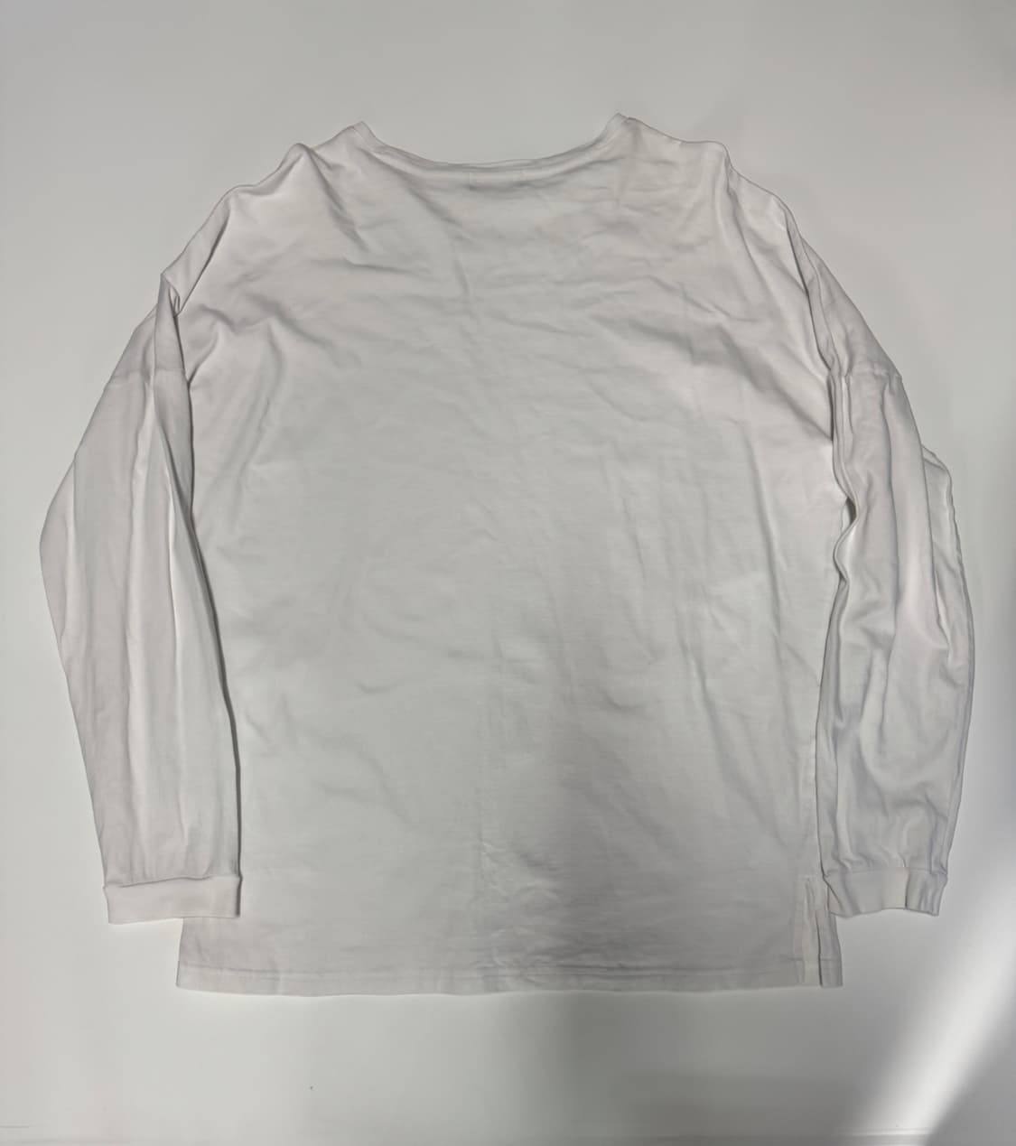 인사일런스 빅 사이즈 화이트 긴팔 티셔츠 2XL~ 상품이미지2