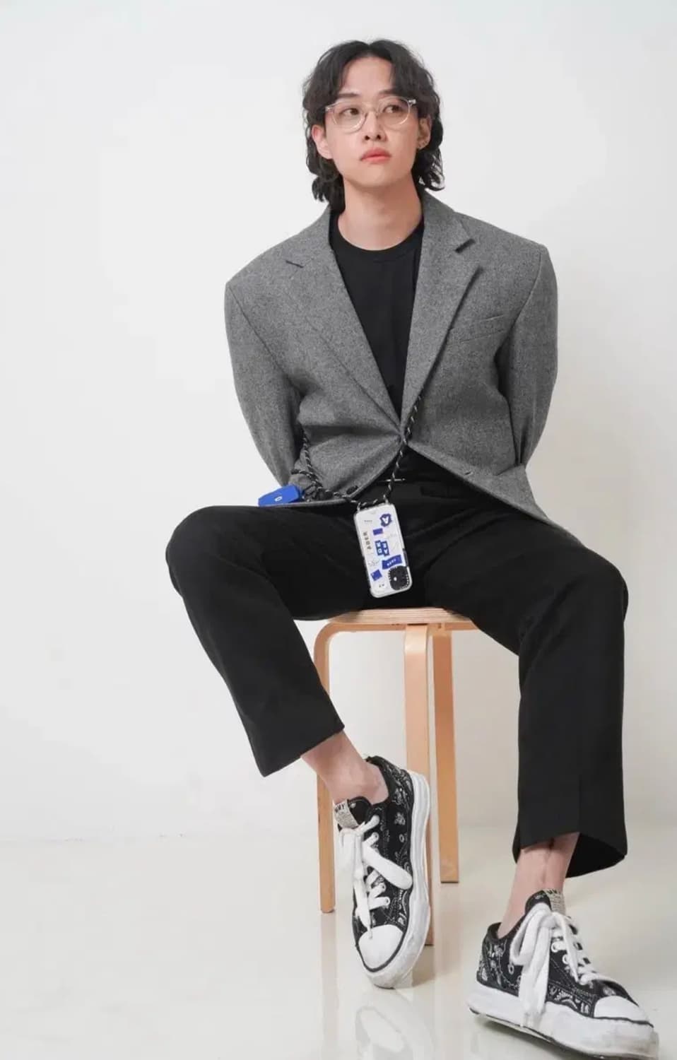 인스턴트펑크 울 블레이져 L 상품이미지3