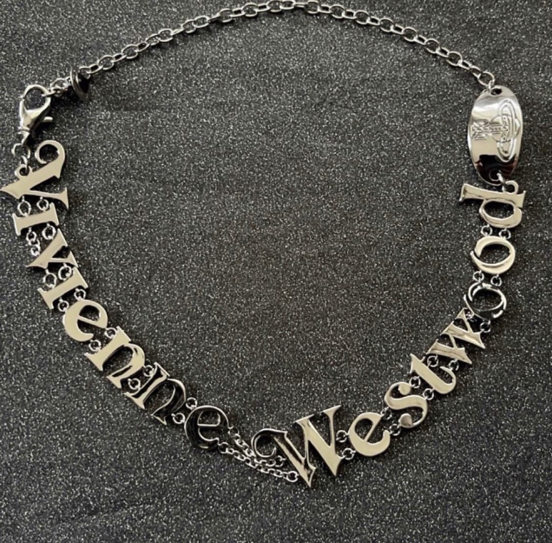 비비안웨스트우드 아카이브 레터링 orb 각인 초커 목걸이 상품이미지2