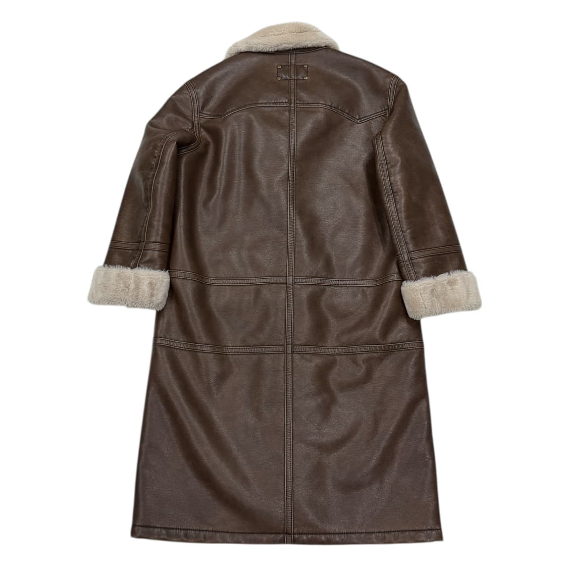 랭글러 브라운 우먼 하이넥 롱 무스탕 자켓 S 상품이미지4