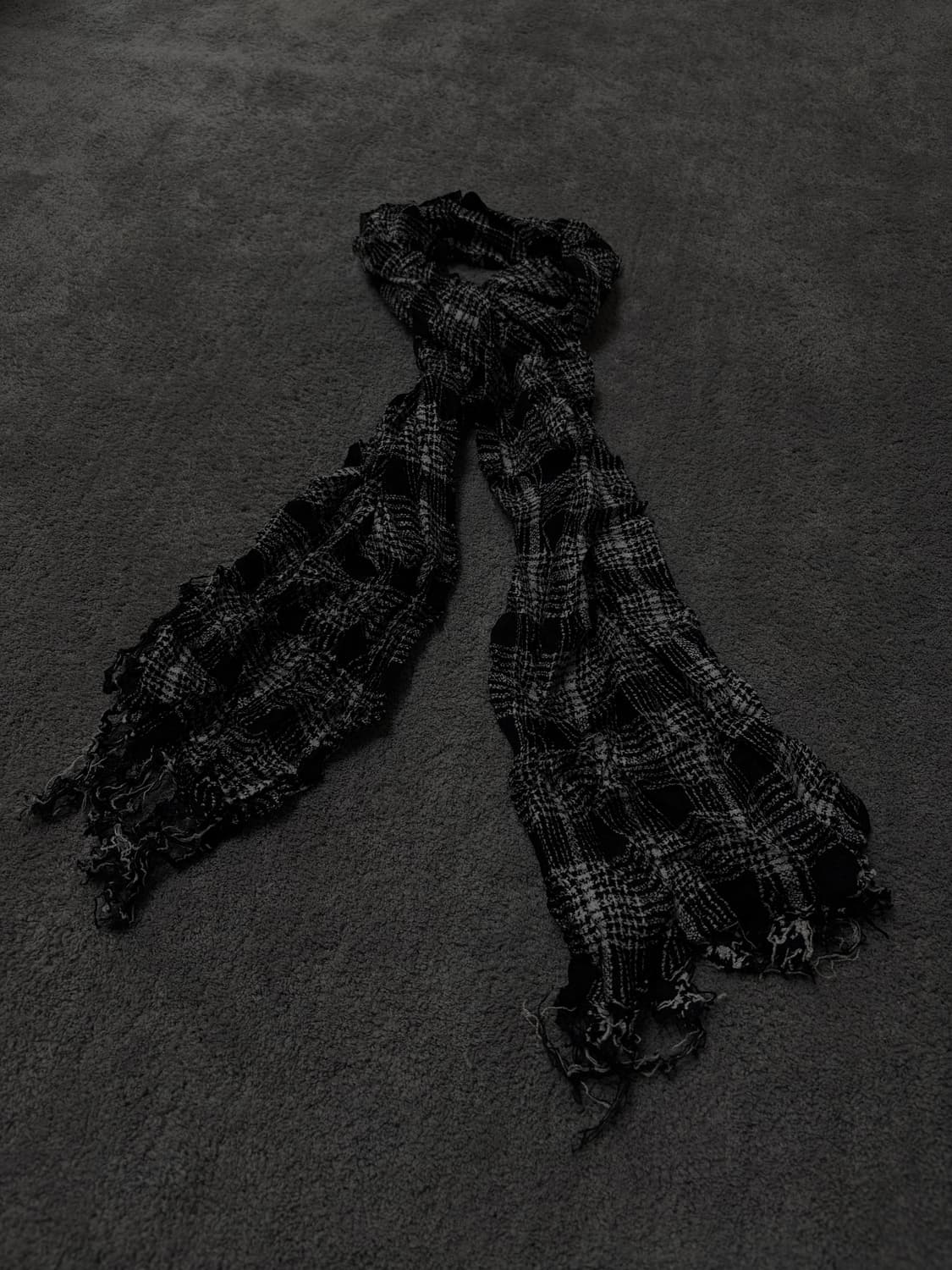 Vintage v-kei punk mood flannel scarf 상품이미지2
