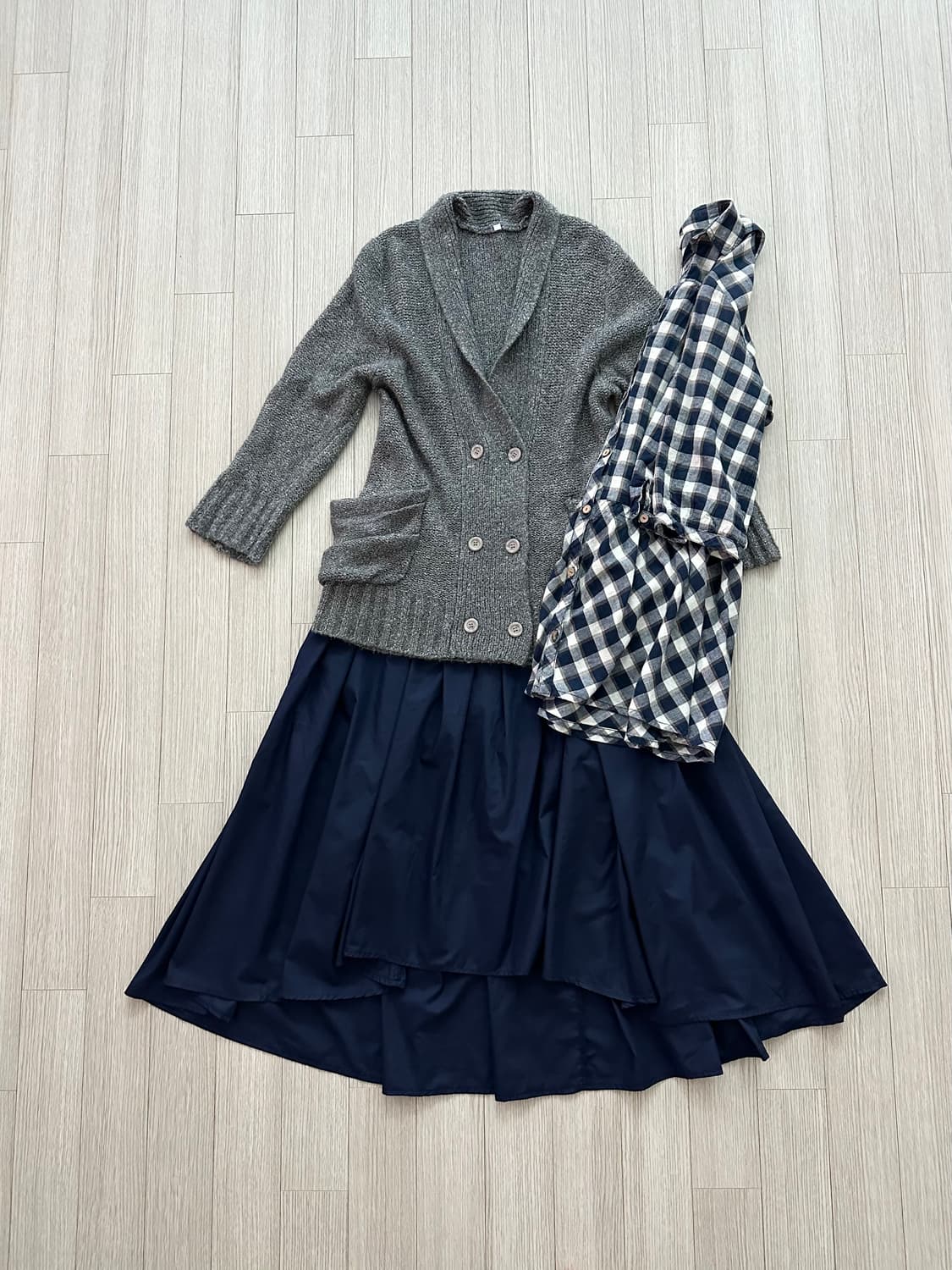 jpn 하구미 스즈코 모리걸 레이어드 코디세트 상품이미지6