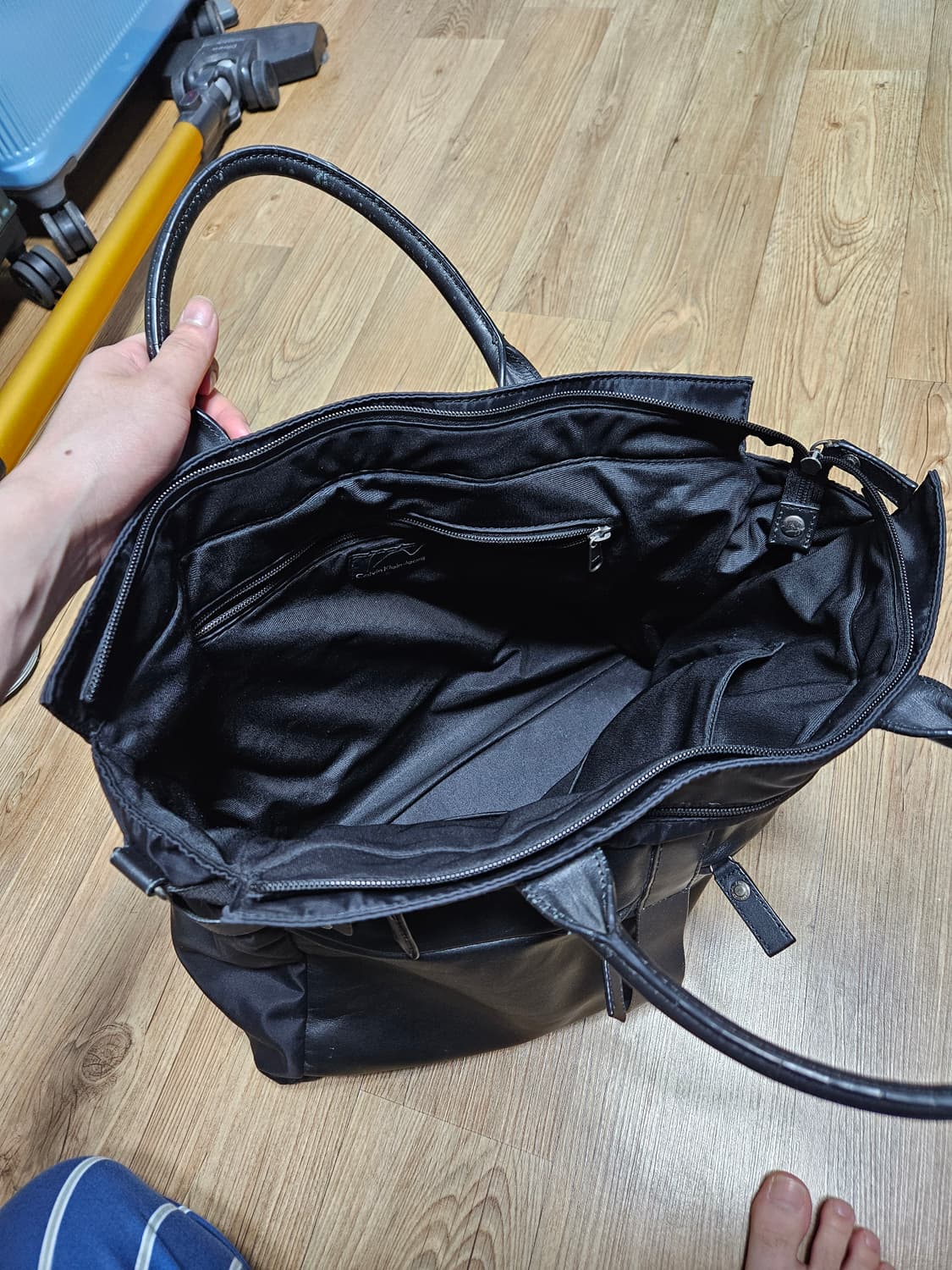 캘빈클라인 빈티지 레더 투웨이 백. 토트백 상품이미지6