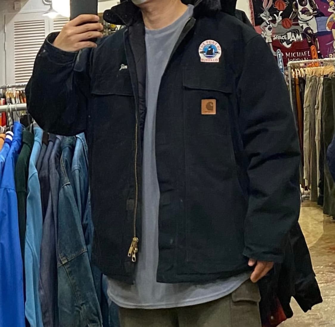 90s Made in USA 칼하트 워크 패딩자켓 상품이미지3