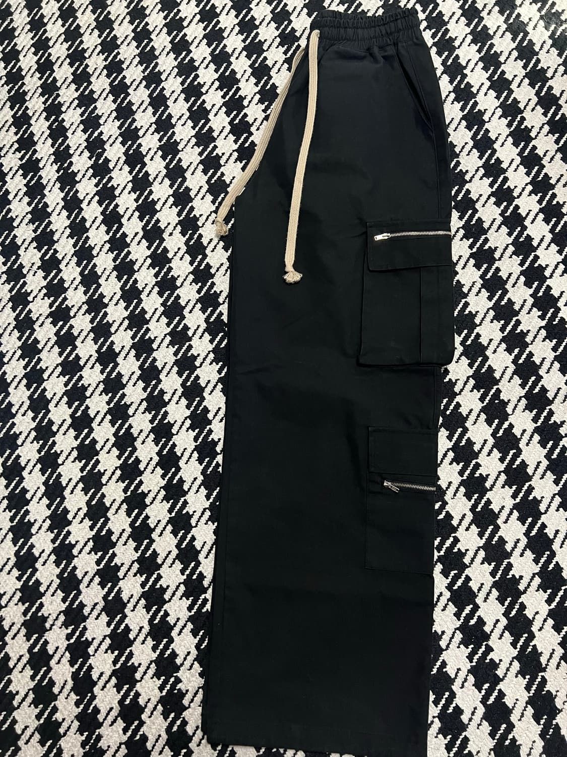 OS) HIGH-DENSITY WIDE CARGO PANTS(BLACK) 상품이미지5