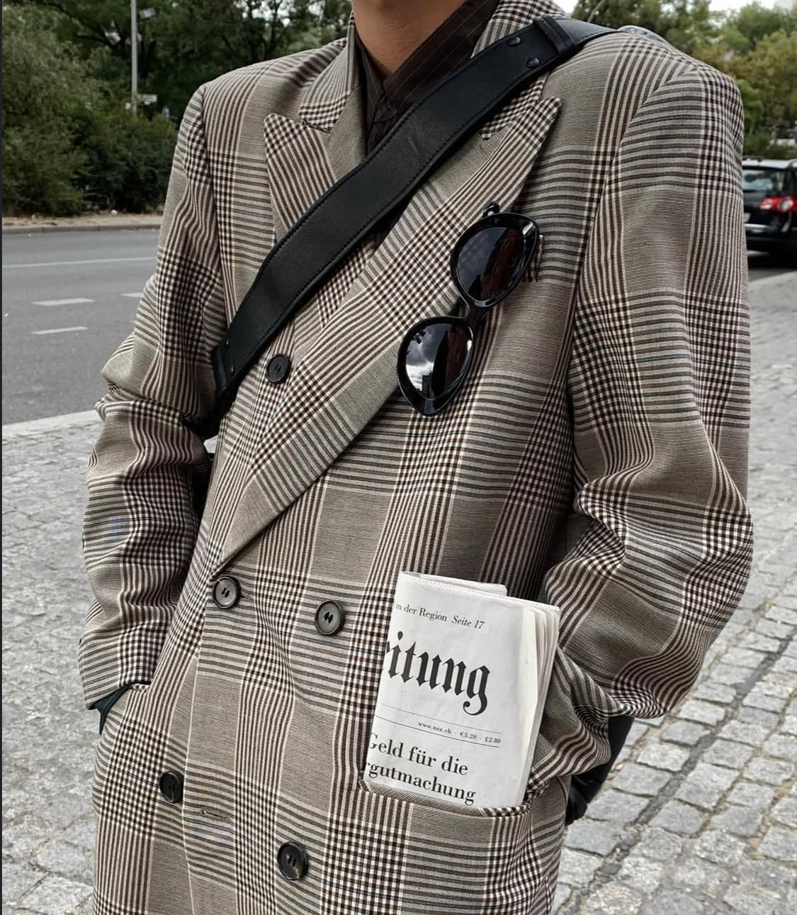 이든메이드 체크 롱 코트 상품이미지1