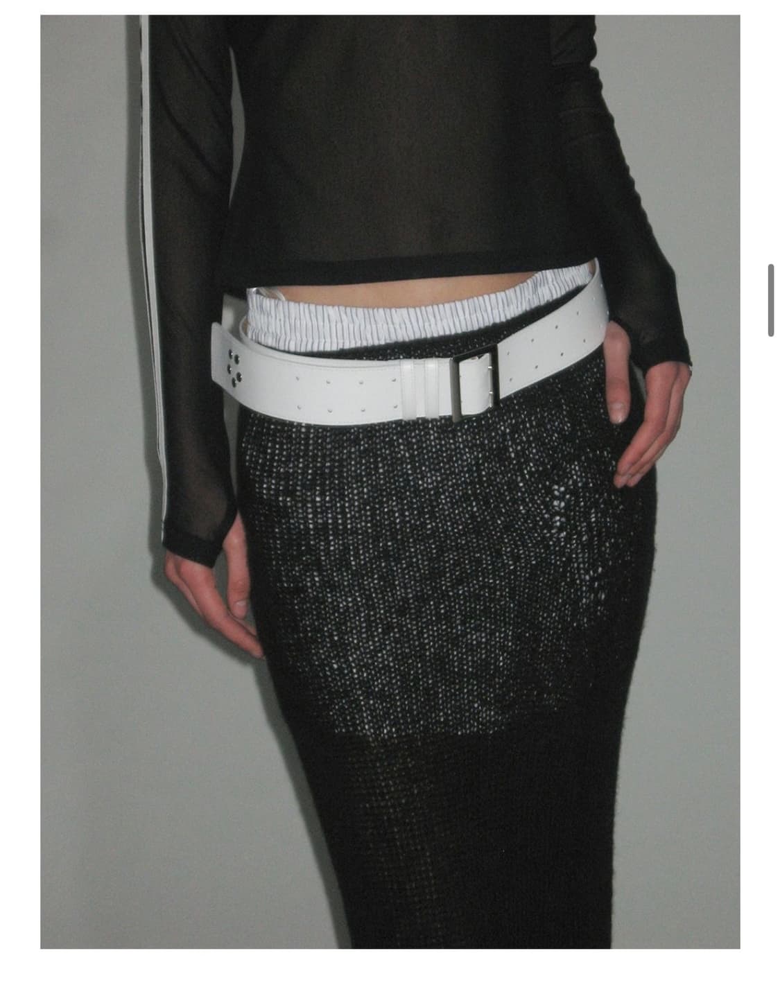 파르티멘토우먼 와이드 화이트 벨트 상품이미지2