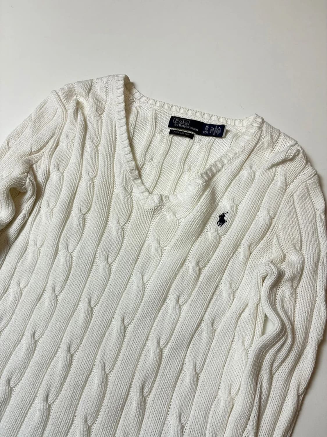 폴로 랄프로렌 화이트 탭 신형 꽈배기 니트 PN8120 상품이미지2