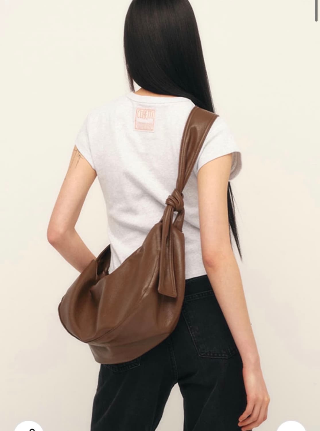 큐리티 c loose faux leather bag brown  상품이미지2