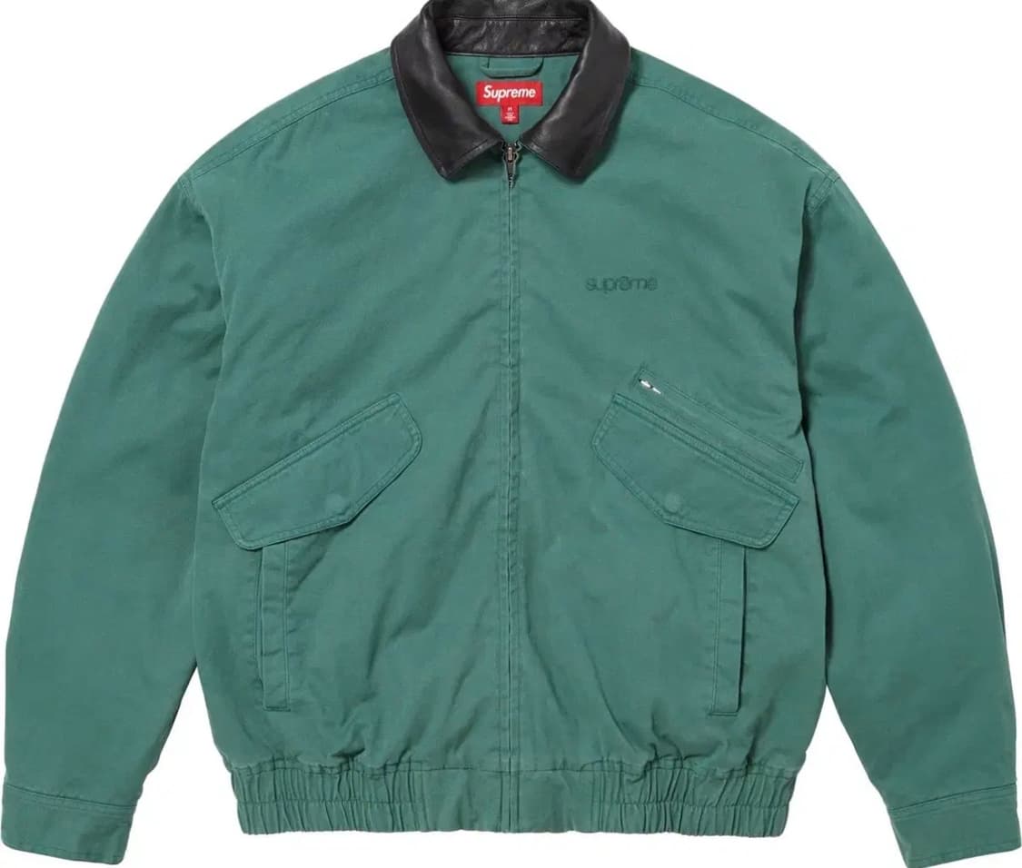 23FW 슈프림 레더 칼라 유틸리티 자켓 상품이미지1