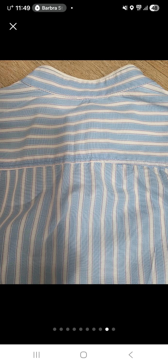 자라 여성 헨리넥 스트라이프 셔츠 S 상품이미지9