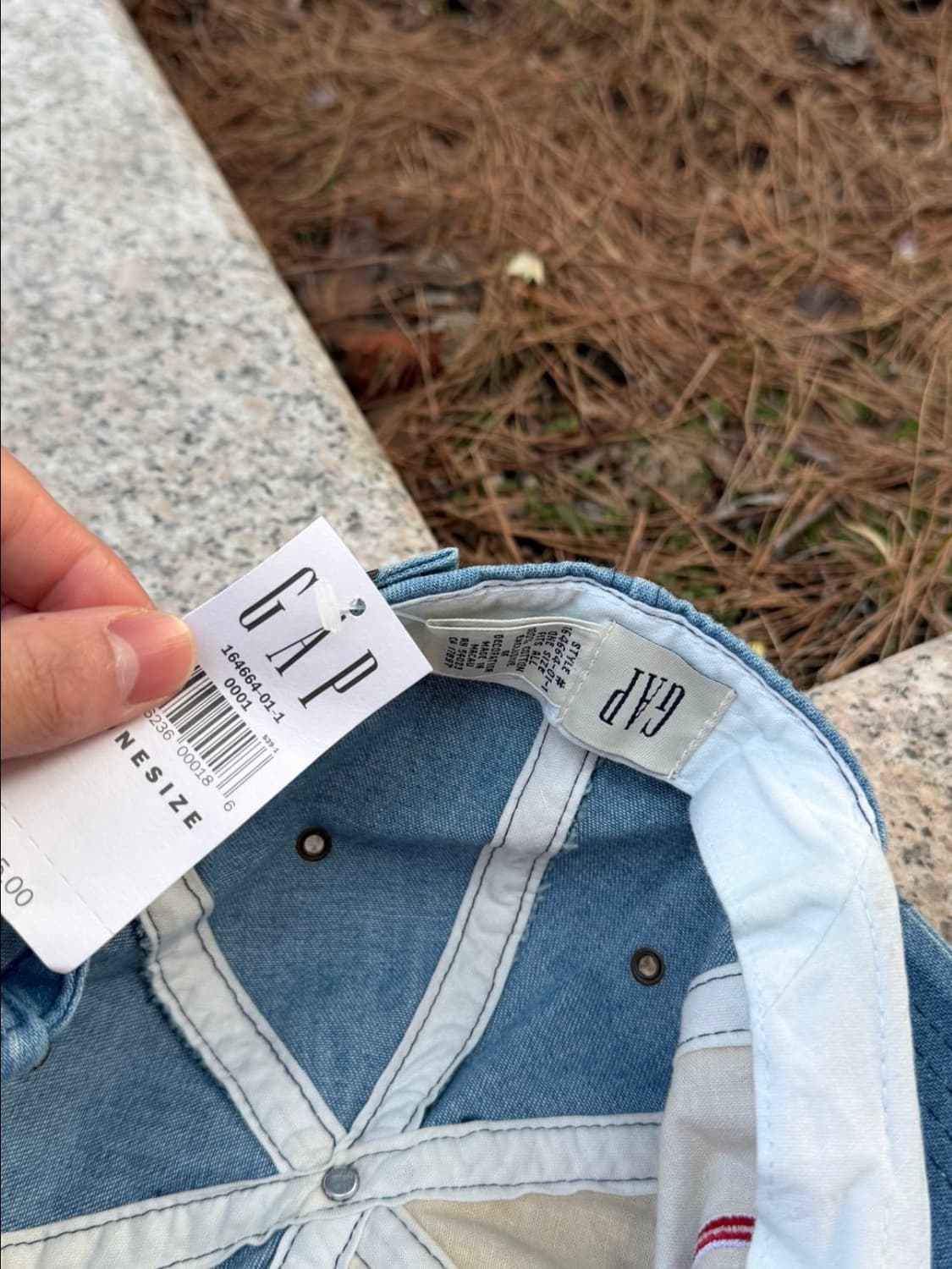 (deadstock) 90s Gap 올드갭 6-Panel 데님 캡 상품이미지7