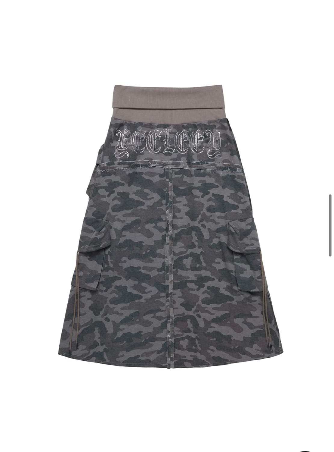 yeel 카고스커트 cargo cubic maxi skirt camo 상품이미지2