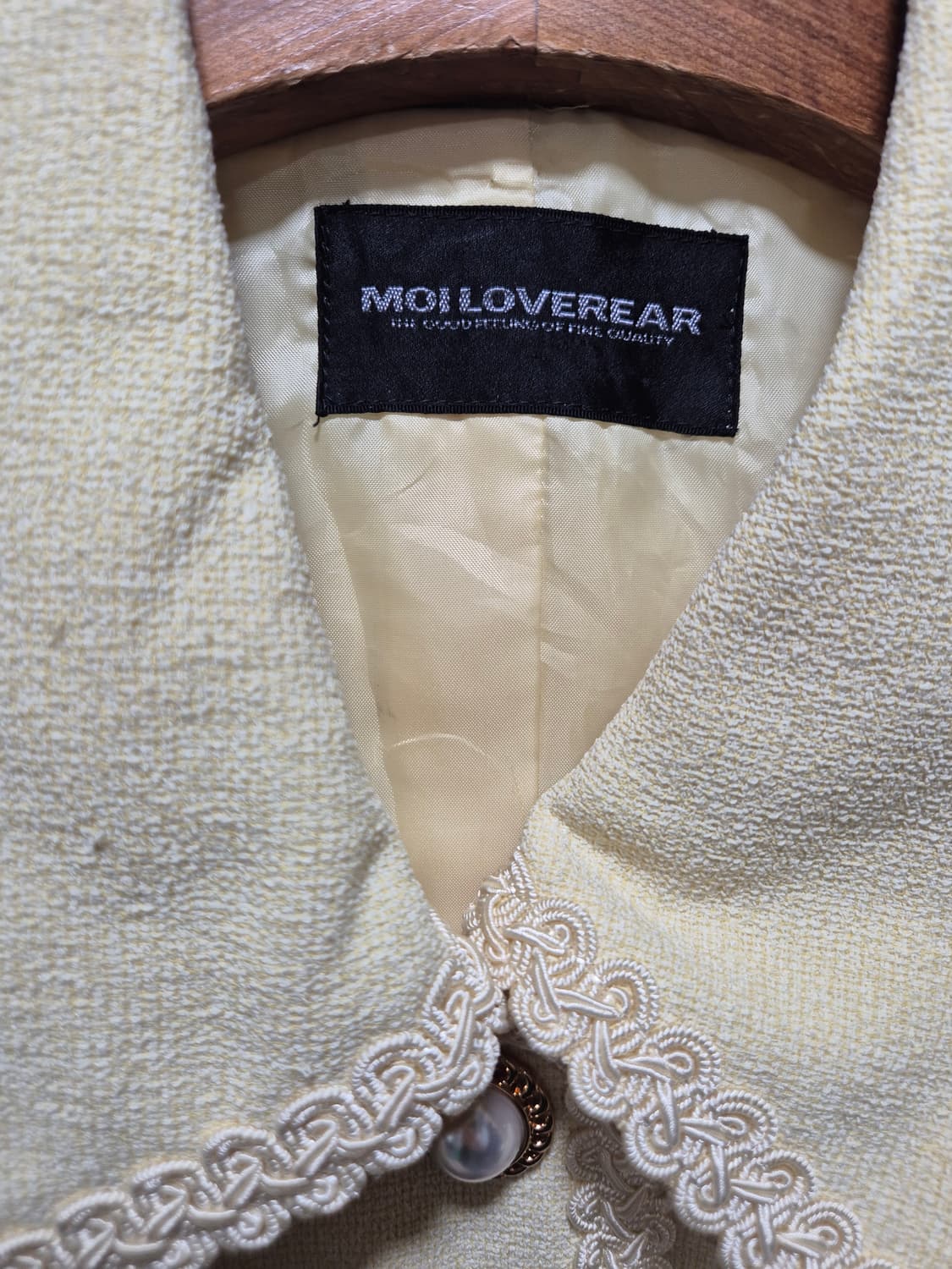 (세일)(새상품)MDILOVEWEAR 레이스 트위드 자켓 버터색 상품이미지5