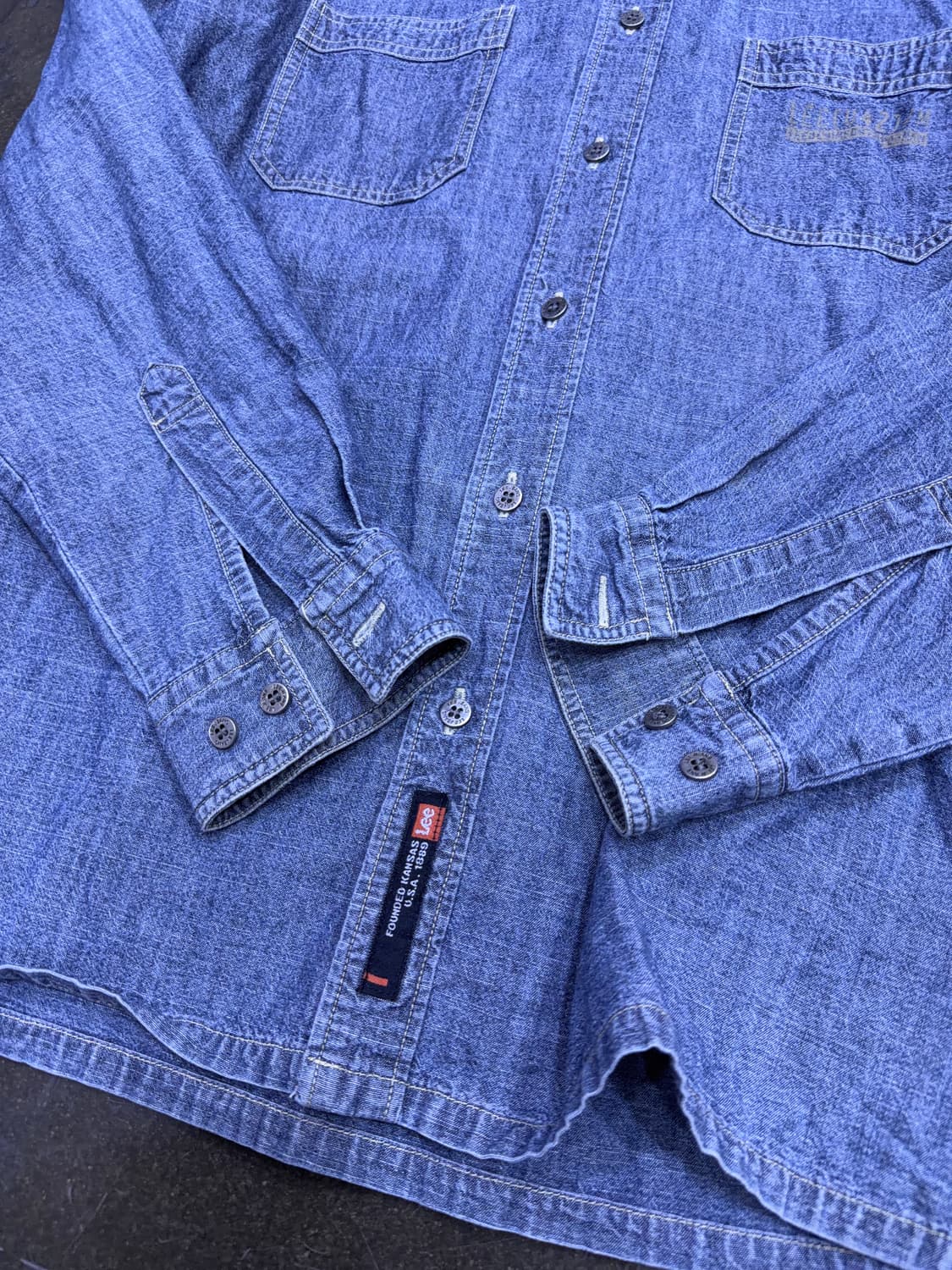 Lee 샴브레이 셔츠 042 데님남방 청셔츠 100 상품이미지10