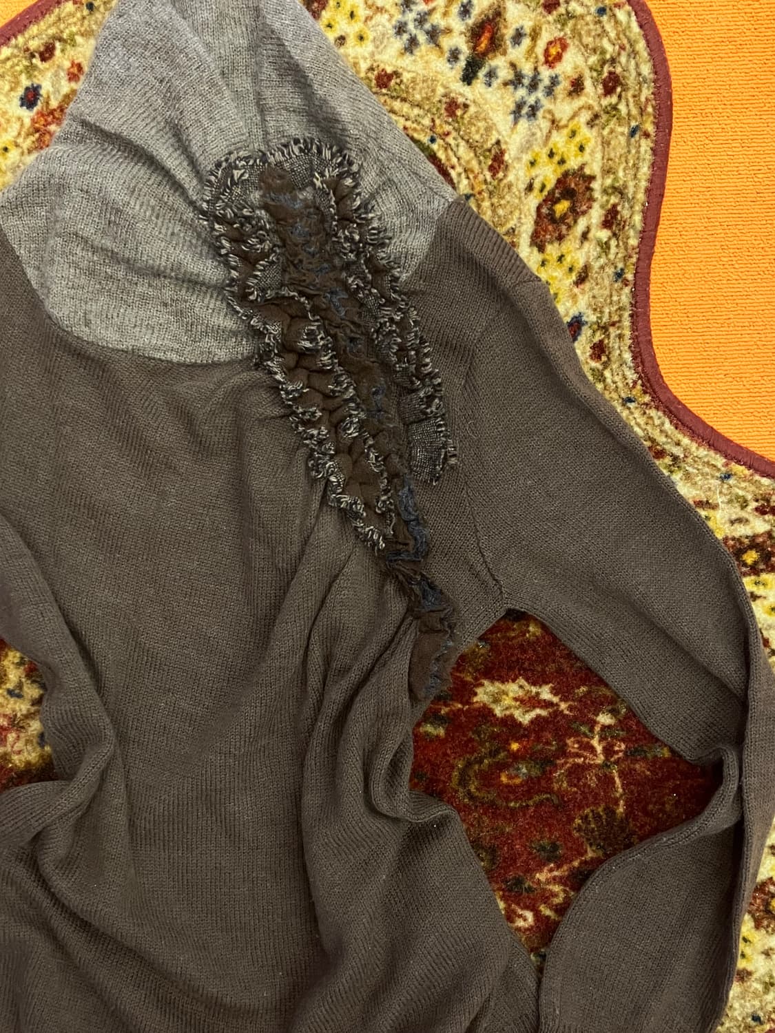 빈티지 러플 포인트 터틀넥 니트 상품이미지4