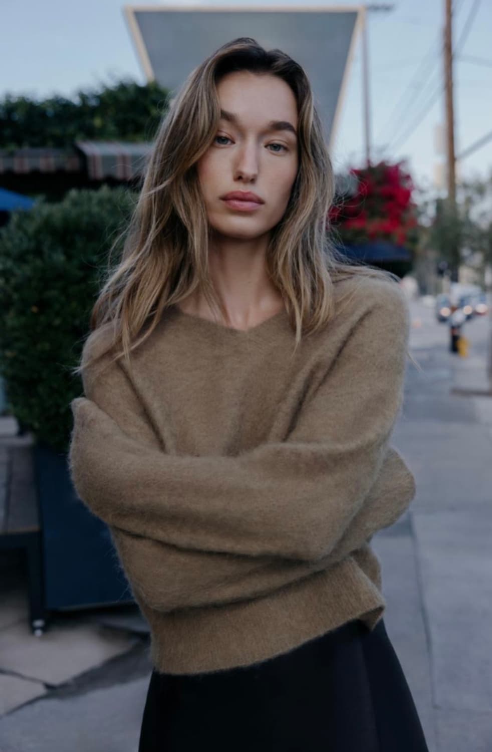 <새상품>자라 인기상품 브러시드 니트 스웨터 토프브라운 S 상품이미지4