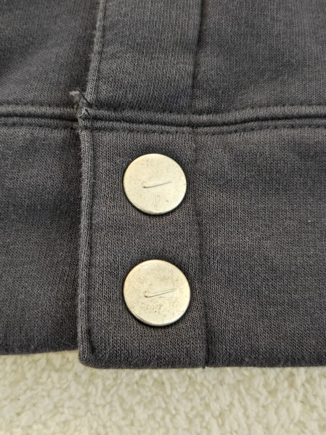 나이키 후드 버튼 블랙 바시티자켓 M (크게나옴 L/XL추천) 상품이미지5