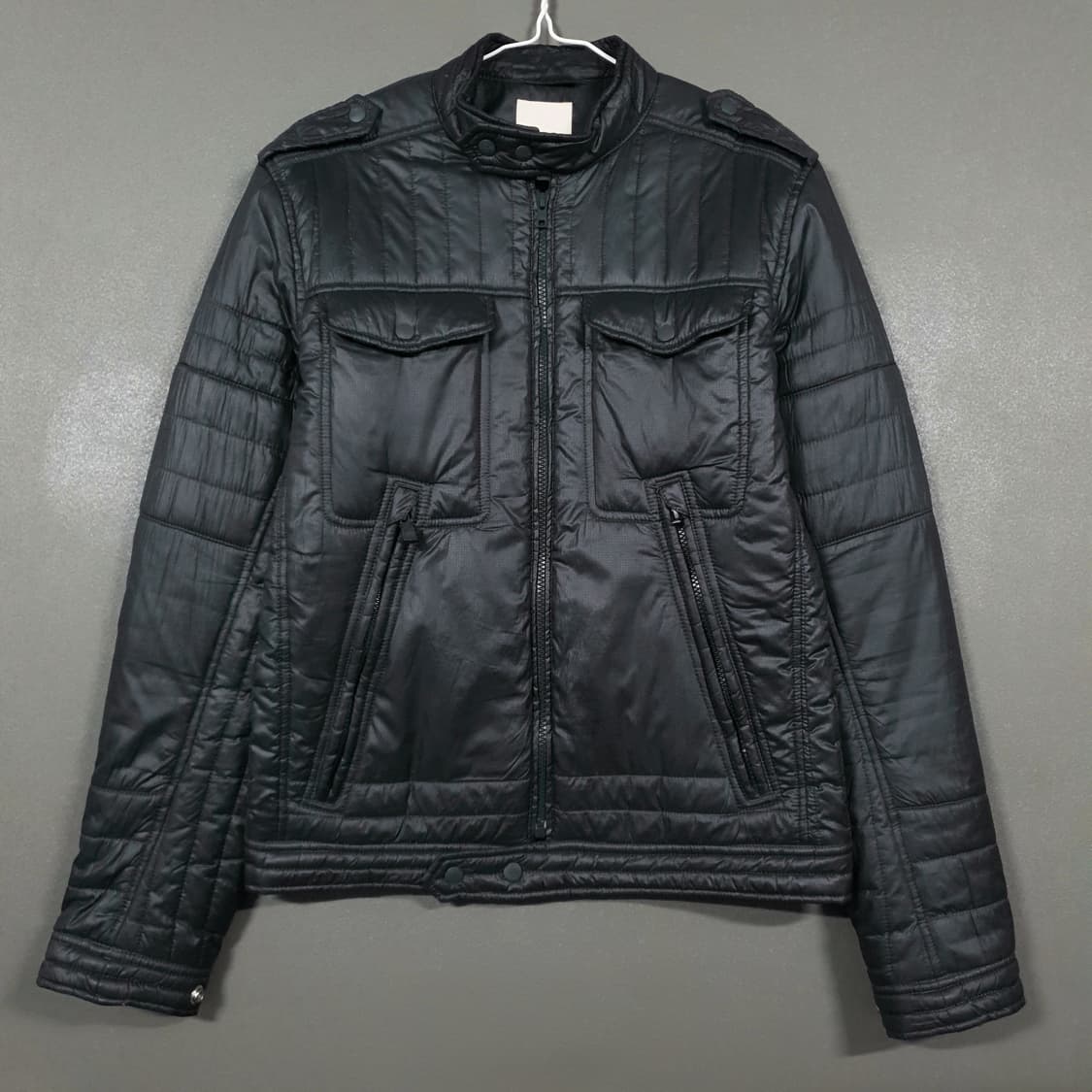 S) 디젤 유틸리티 포켓 지퍼 디테일 라이더 경량 패딩 자켓 올리브 상품이미지1