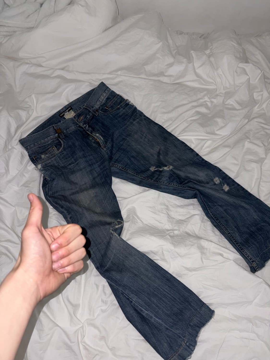 00s 돌체앤가바나 16라인 금장 버클 아카이브 데님팬츠 상품이미지3