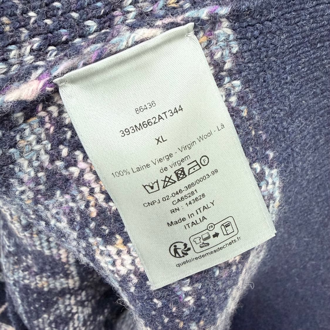 [S+급/XL] 디올 오블리크 자카드 니트 조끼 베스트 상품이미지6