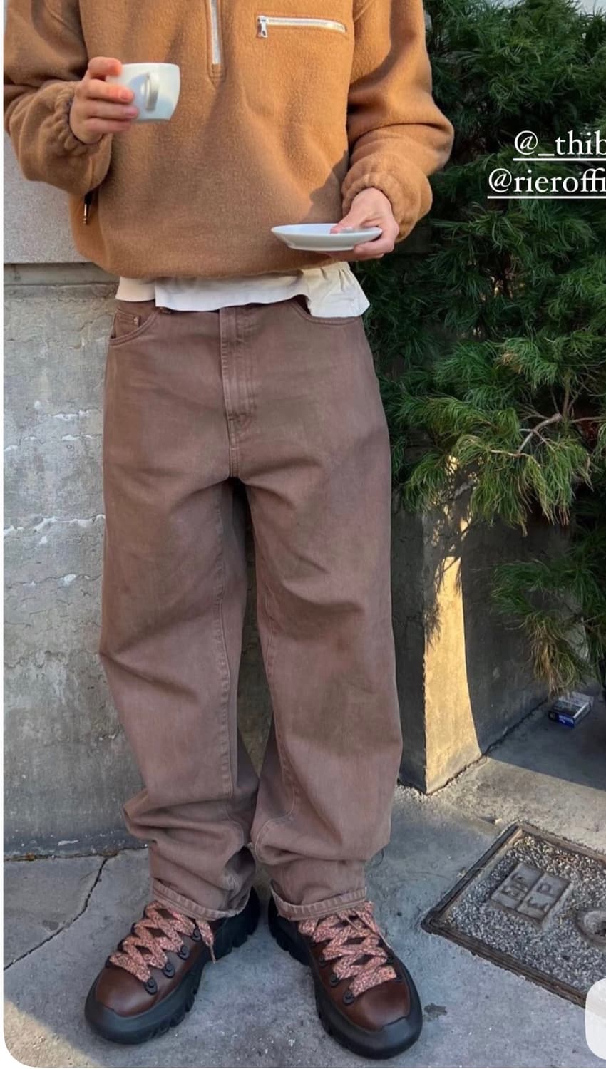 디스이즈네버댓 릴렉스드진 브라운 색상 L사이즈 상품이미지1