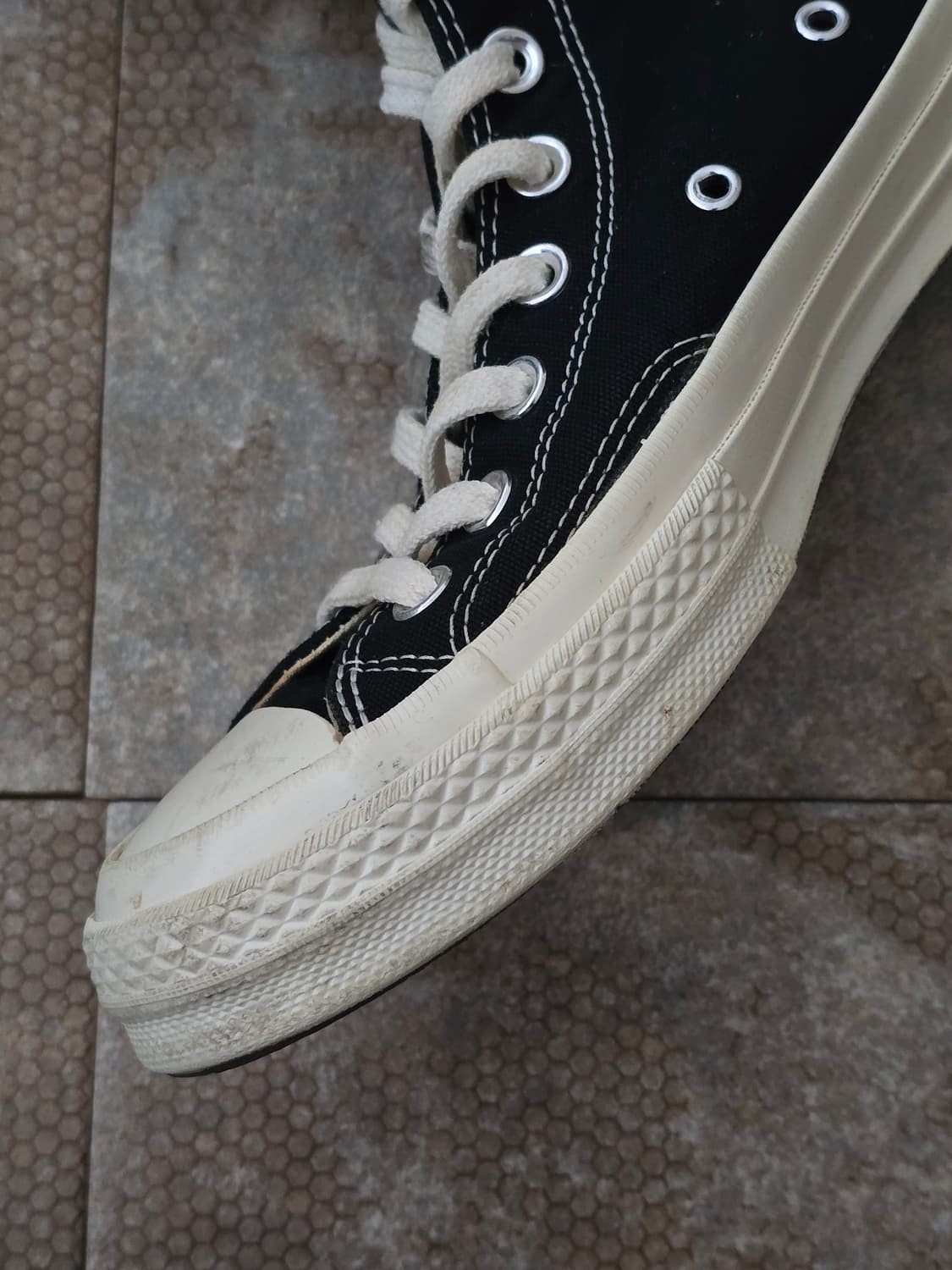 (255)컨버스 꼼데가르송 척 70 하이 블랙 상품이미지7