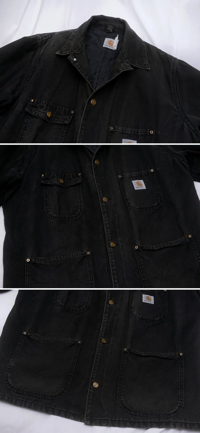칼하트 OG 초어 코트 자켓 블랙 샌드스톤 (XL / 105+) 상품이미지4