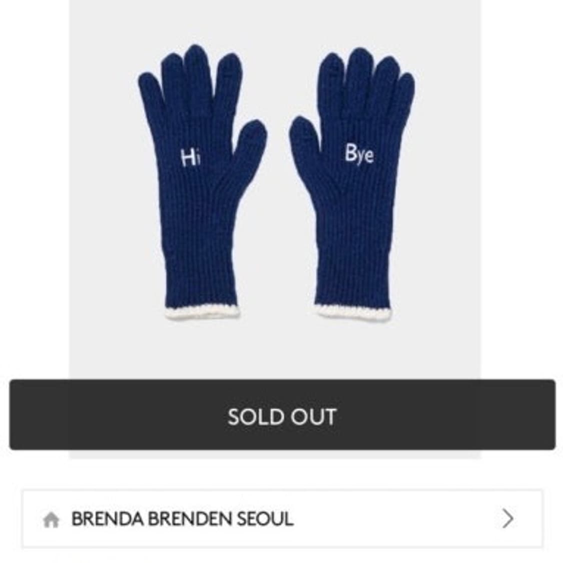 브렌다브렌든 hi bye 장갑 상품이미지1