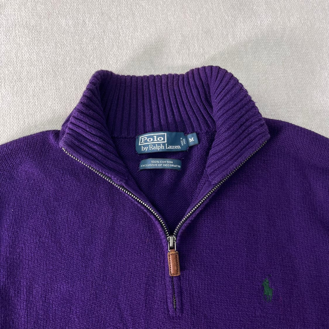 100 폴로랄프로렌 코튼 반집업 니트 상품이미지2