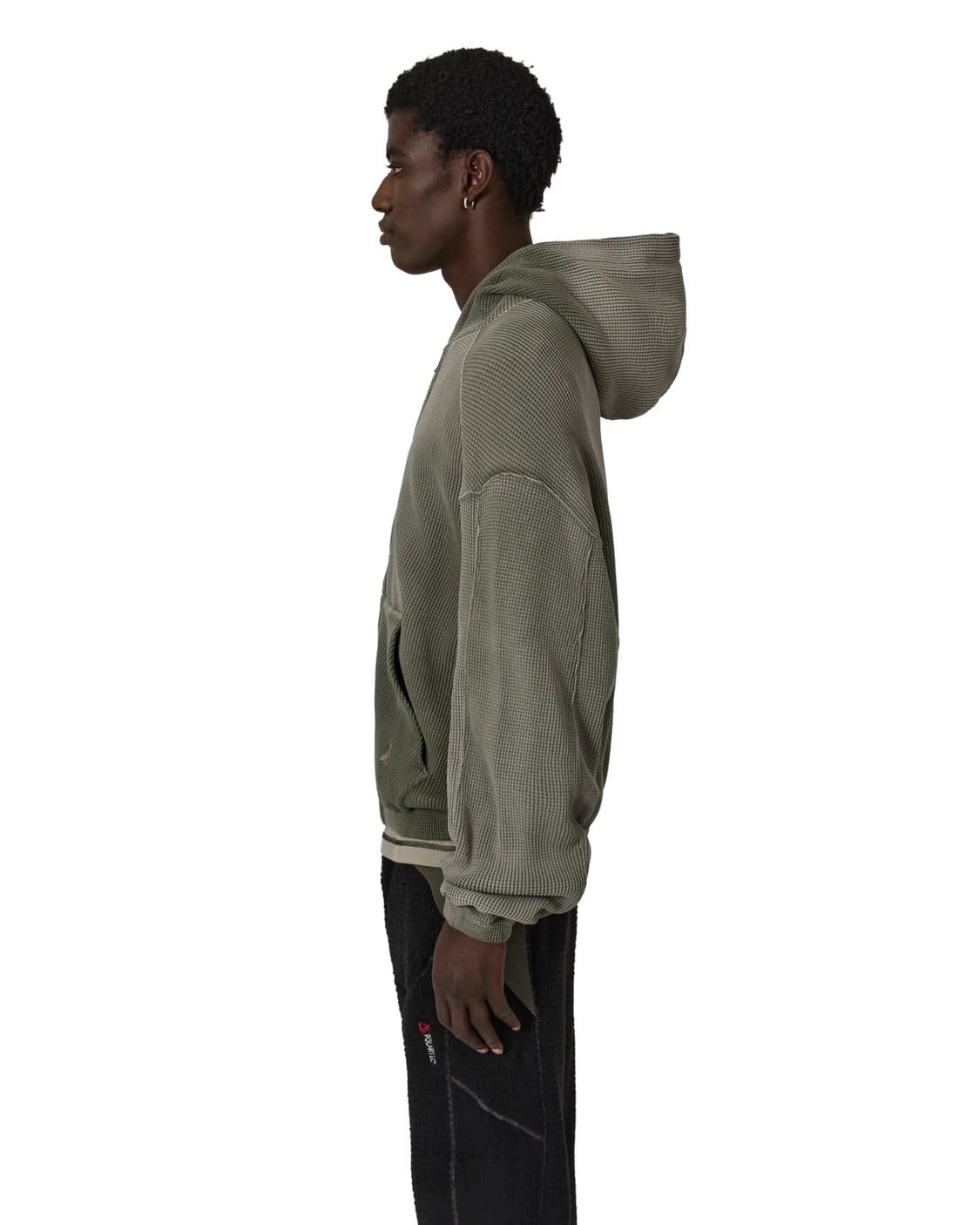 [M,L,XL]로아 하이킹 25fw Faded Waffle 후드집업/카키 상품이미지2