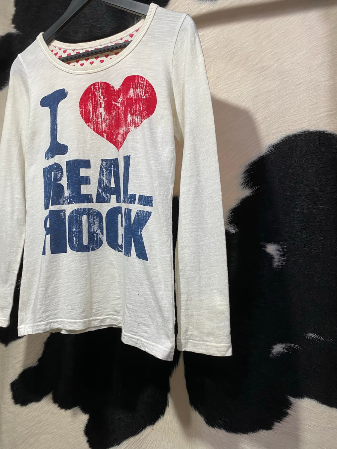 Japanese vtg i ❤️ real rock 슬림핏 롱슬리브 상품이미지4