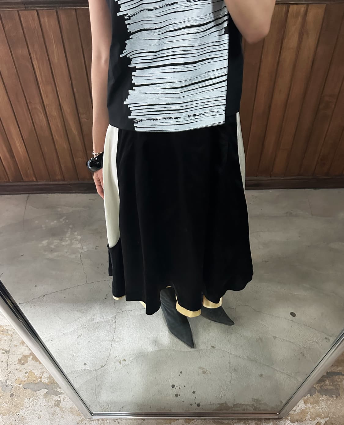 TOGA layered satin flared skirt 상품이미지9