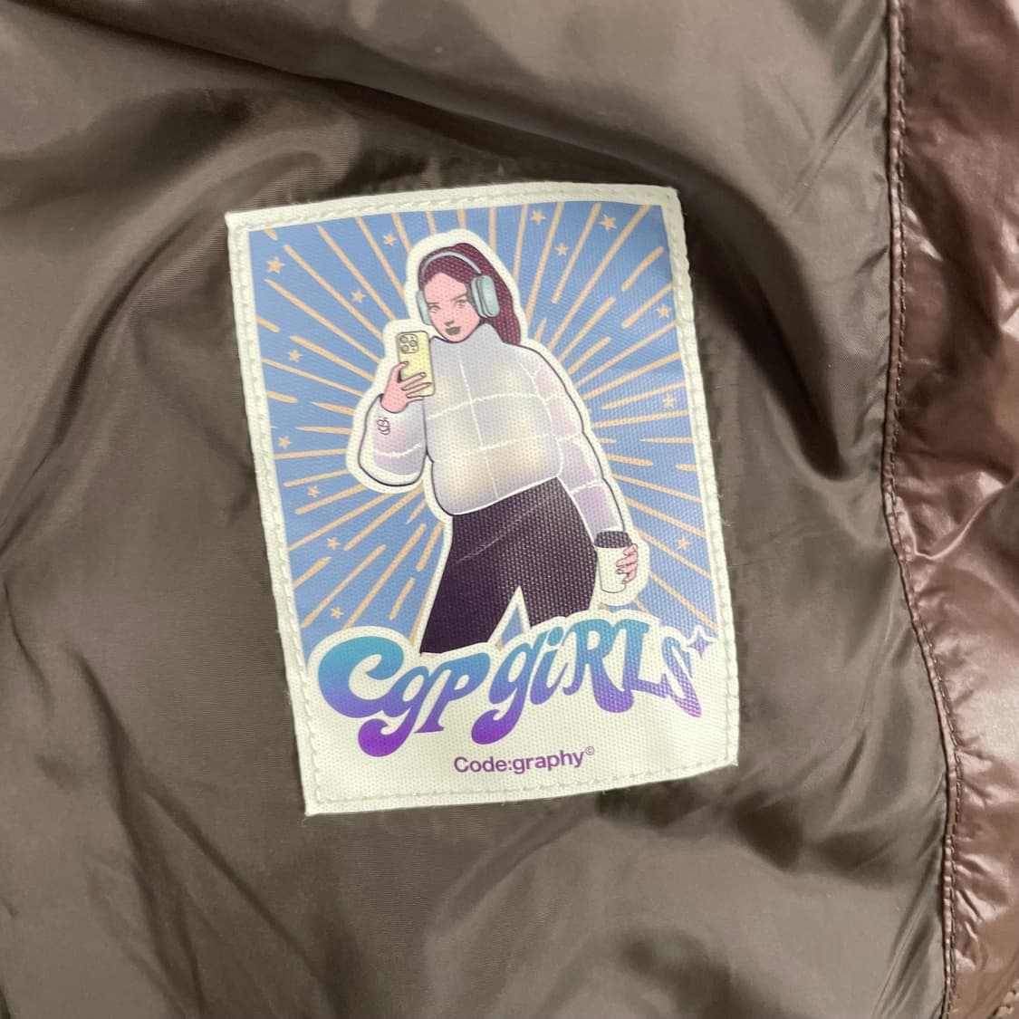 코드그라피 크롭 패딩 상품이미지6
