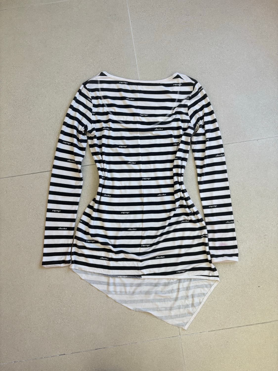 펑크 스트라이프 해골 언발 롱슬리브 상품이미지5