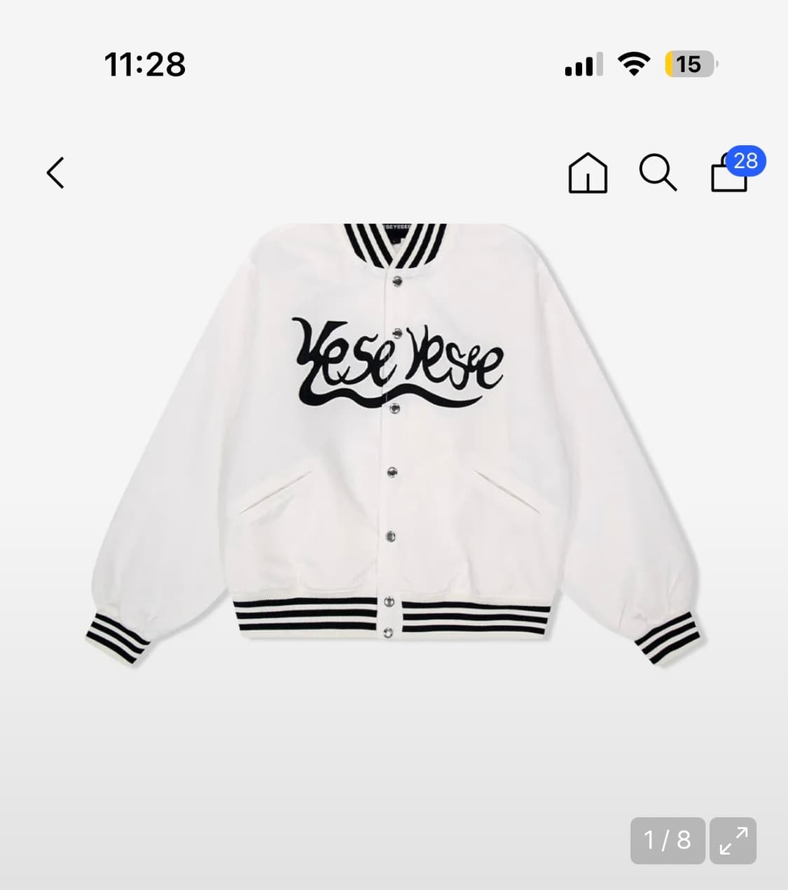 예스아이씨 snail logo stadium jacket 팝니다 상품이미지1