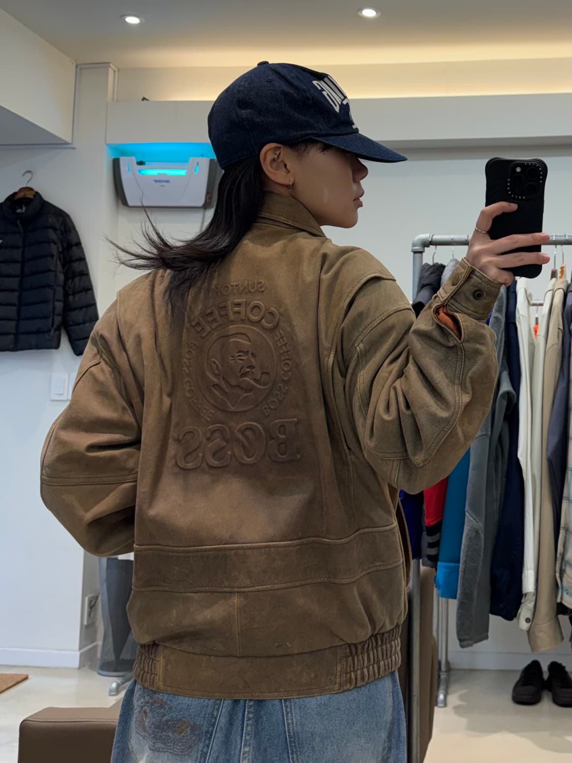 산토리 커피보스 음각 레더자켓 상품이미지5