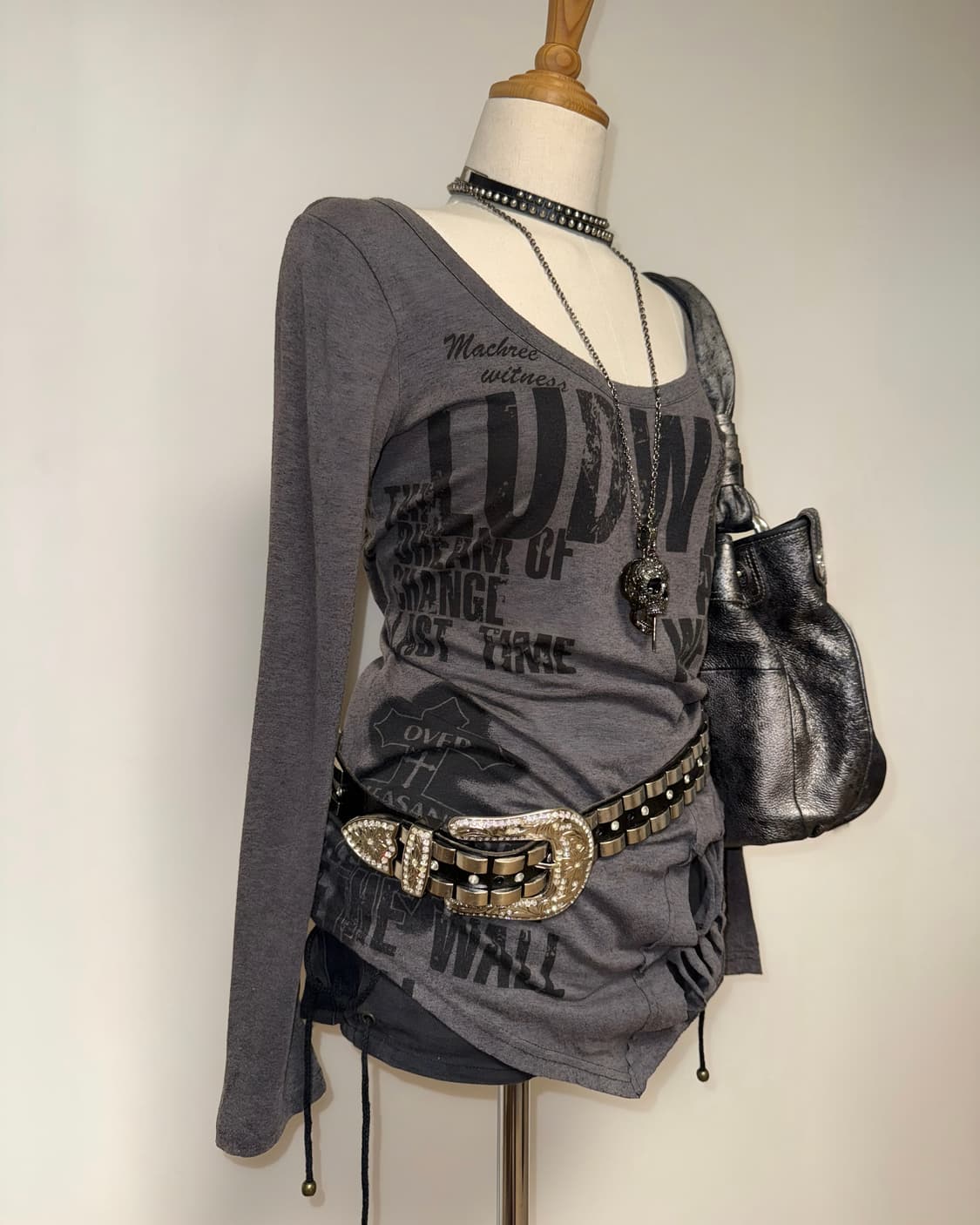 거미줄 와투케 브라운 롱슬리브 상품이미지4