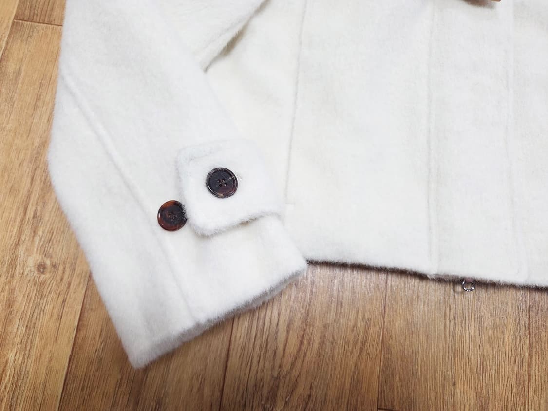 파르티멘토(PARTIMENTO) 헤어리 울 숏 더플코트 프리사이즈 새상품 상품이미지6